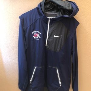 Fresno State Football Hooded Nike Dri-Fit 1/4 Zip Pullover